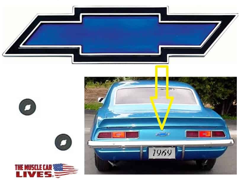 69 Camaro Bowtie Rear Panel Emblem